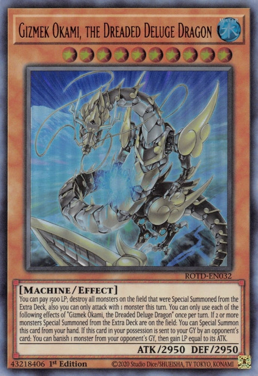 Gizmek Okami, the Dreaded Deluge Dragon (ROTD-EN032) (ROTD)