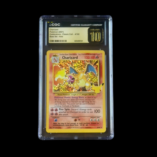 Pokemon Slab Charizard 4 Celebrations CGC Pristine 10 2021