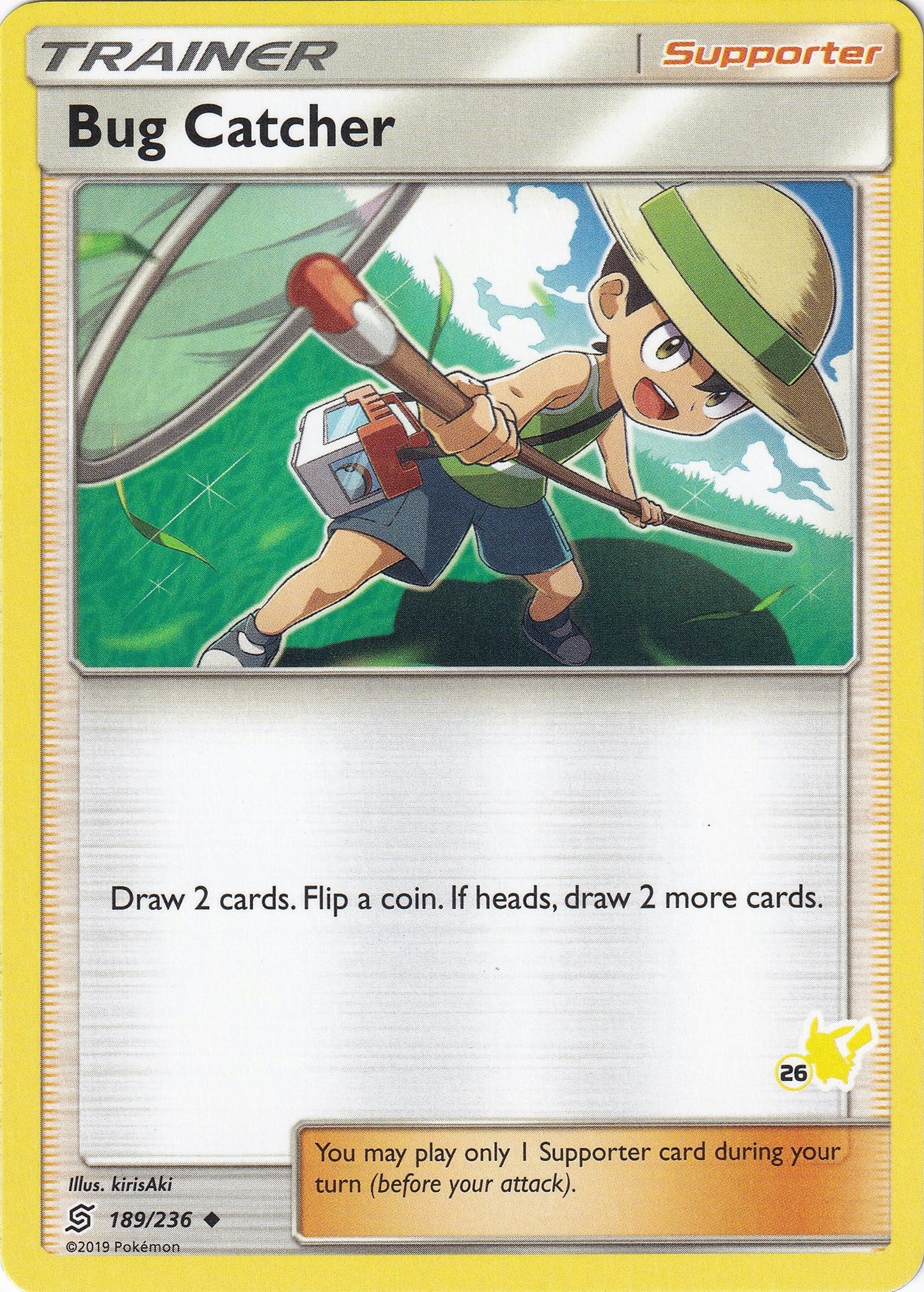 Bug Catcher - 189/236 (#26 Pikachu Stamped) (189/236) (BTA)