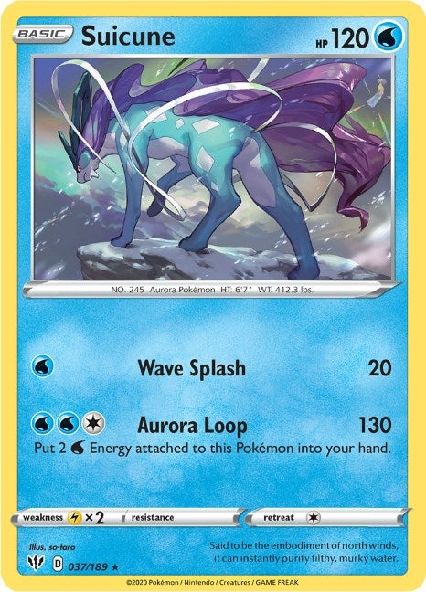 Suicune (037/189) (SWSH03: Darkness Ablaze) (SWSH03)