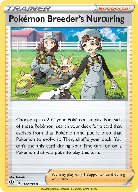 Pokemon Breeder's Nurturing (166/189) (SWSH03)