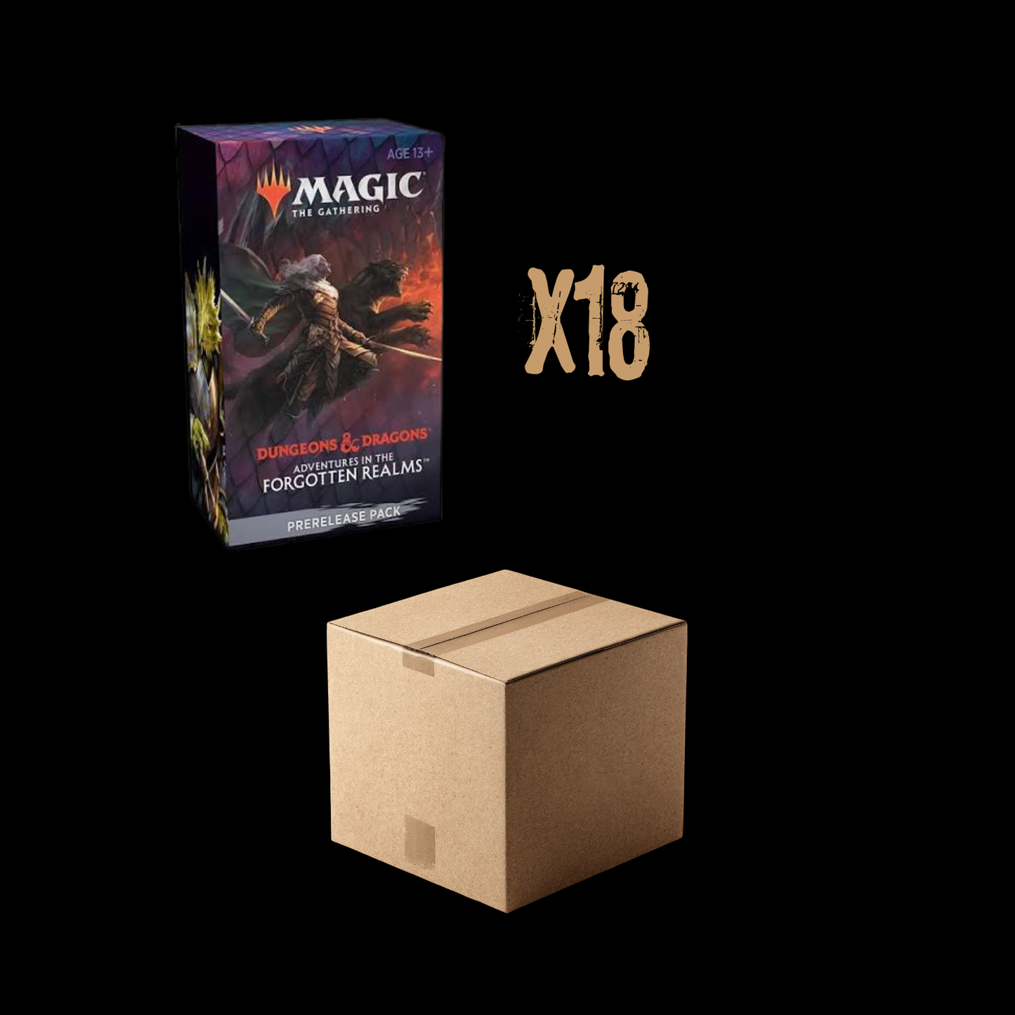 MTG Magic The Gathering Adventures In The Forgotten Realms x18 Prerelease Pack Sealed Case