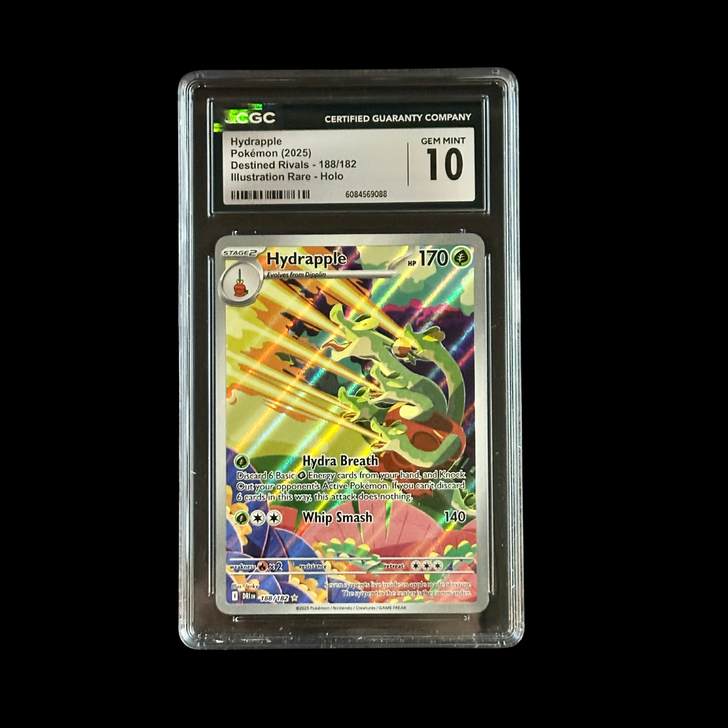 Pokemon Slab Hydrapple 188/182 CGC 10 Gem 2025