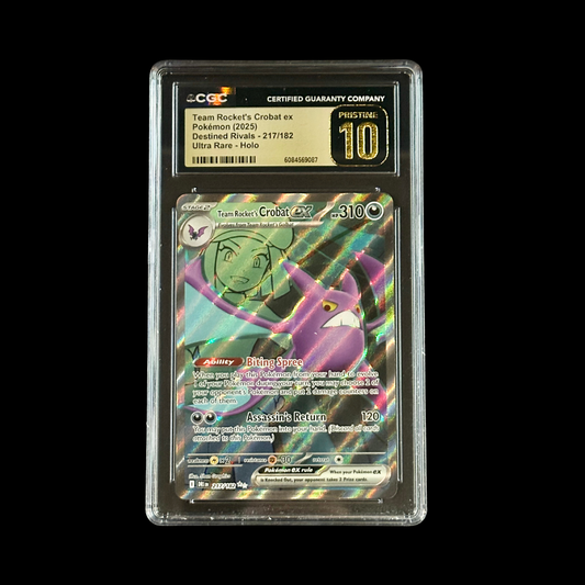 Pokemon Slab Team Rocket's Crobat EX 217/182 CGC Pristine 10 2025