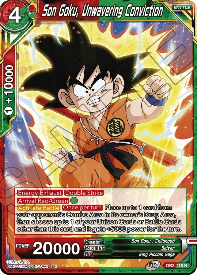 Son Goku, Unwavering Conviction (DB3-116) (Draft Box 06 - Giant Force) (DB3)