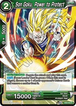 Son Goku, Power to Protect (DB3-053) (Draft Box 06 - Giant Force) (DB3)
