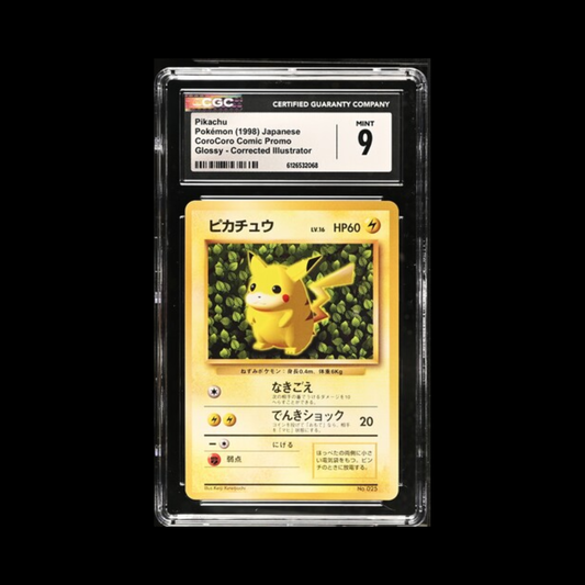 Pokemon JP Slab Pikachu CoroCoro Keiji Kinebuchi RAREST EDITION 025 CGC 9 Mint