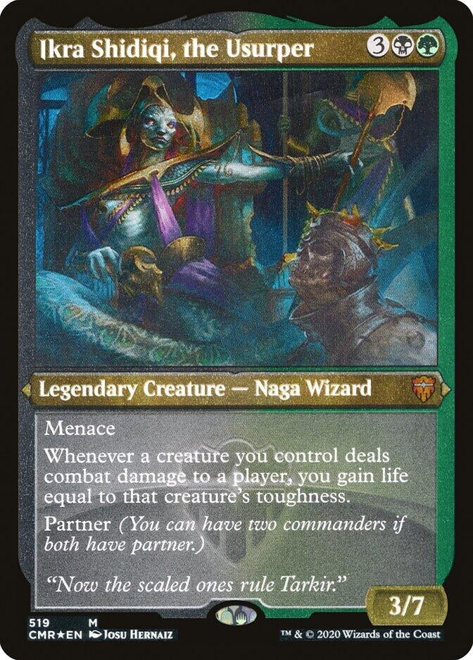 Ikra Shidiqi, the Usurper (Foil Etched) (519) (CMR)