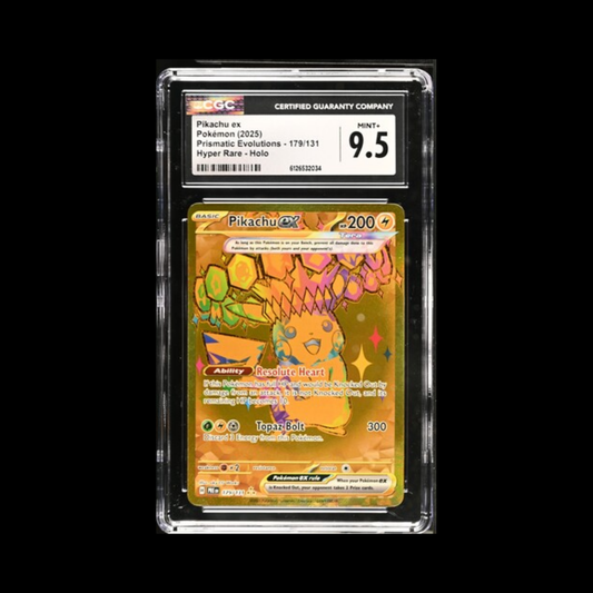 Pokemon Slab Pikachu EX 179 CGC 9.5 Mint+ 2025