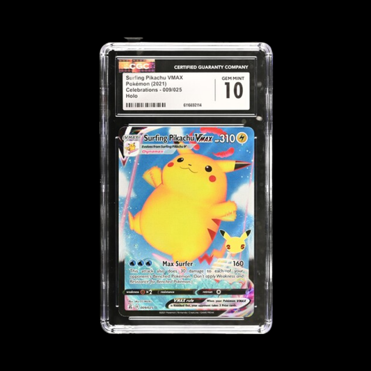 Pokemon Slab Surfing Pikachu Vmax CGC 10 Gem 2021