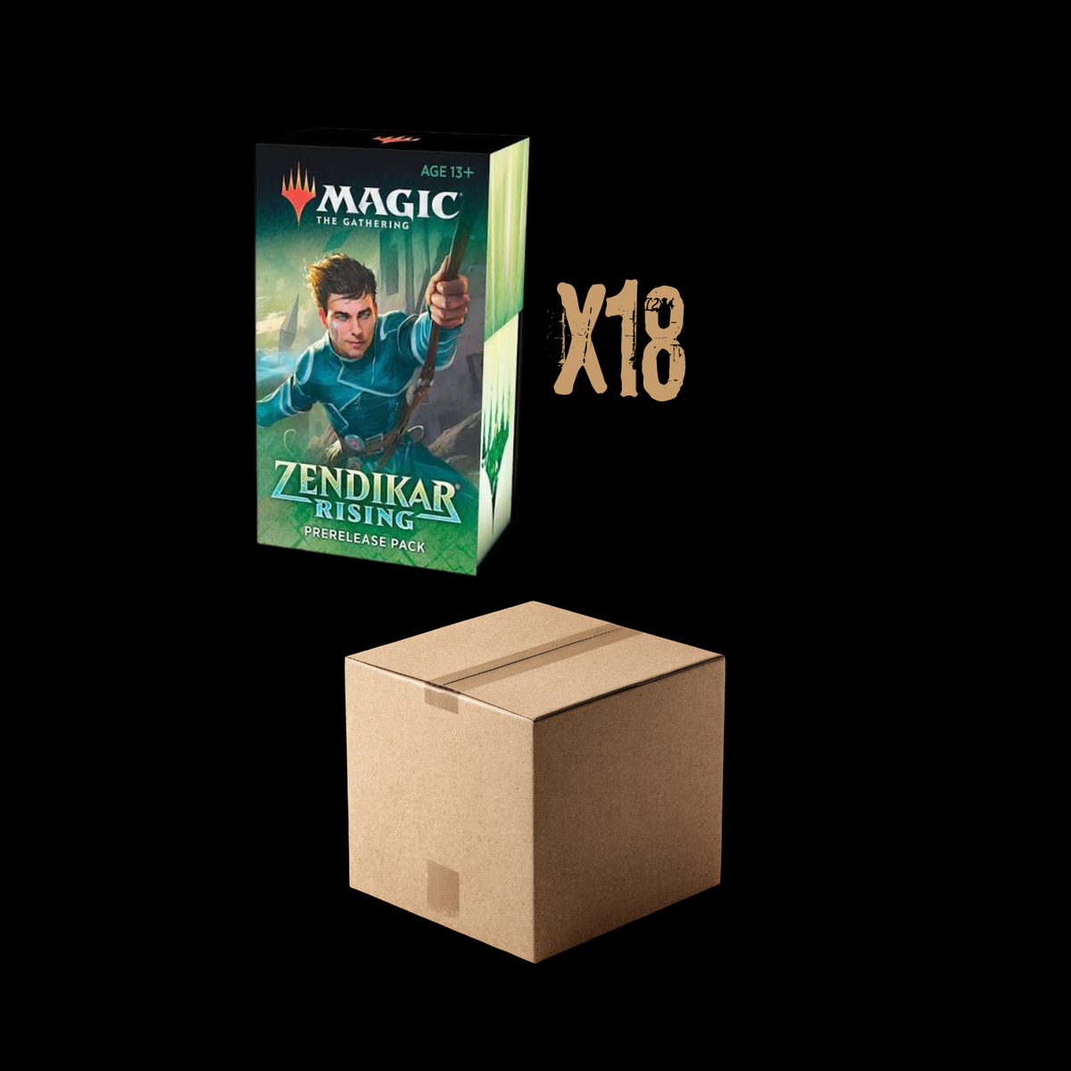 MTG Magic The Gathering Zendikar Rising x18 Prerelease Packs Sealed Case
