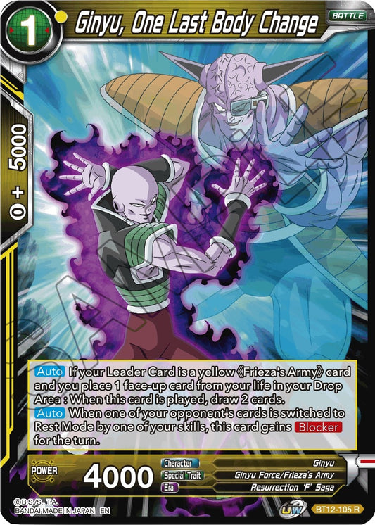 Ginyu, One Last Body Change (BT12-105) (Vicious Rejuvenation) (DBS-B12)