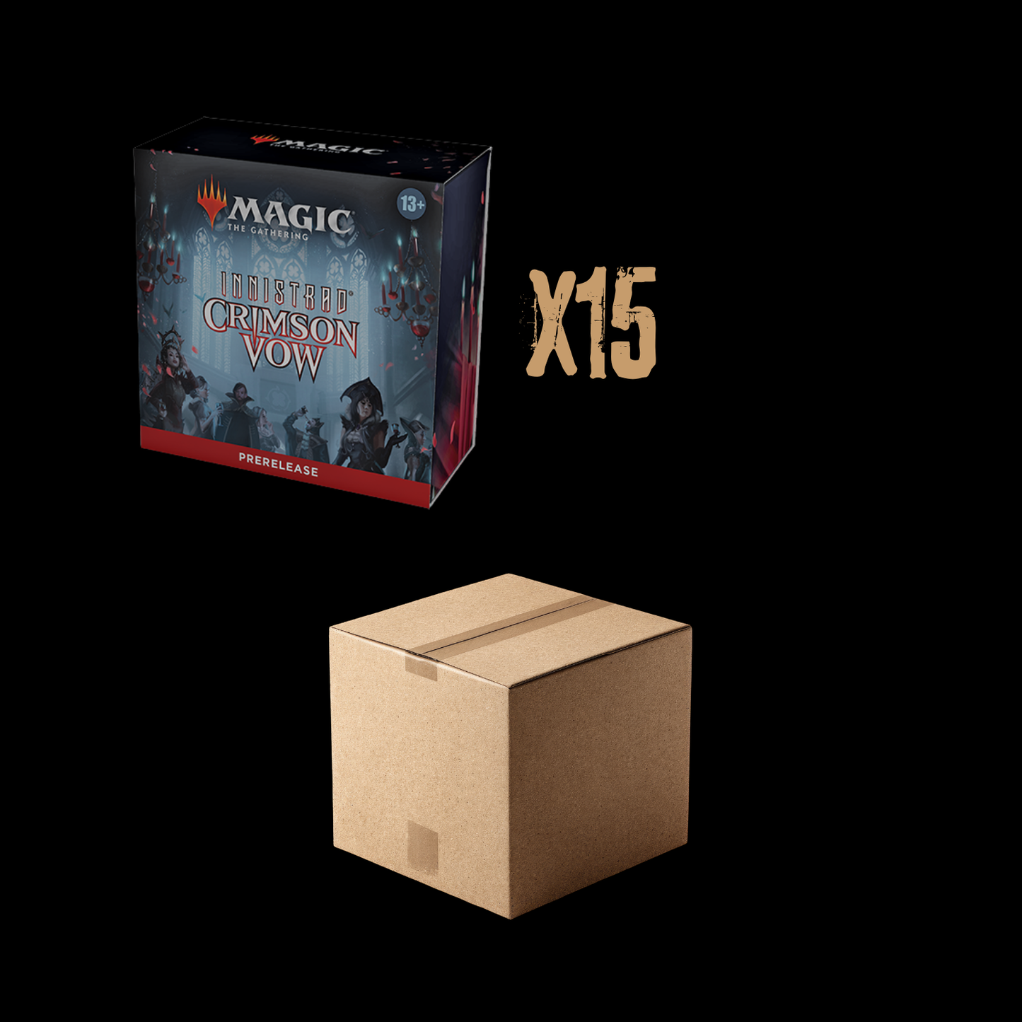 MTG Magic The Gathering Innistrad Crimson Vow x15 Prerelease Packs Sealed Case