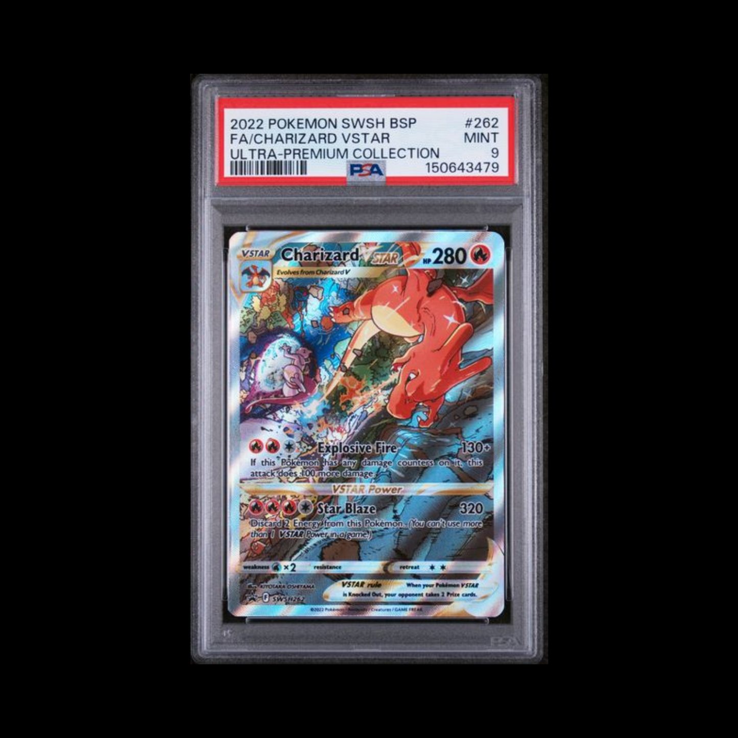 Pokemon Slab Charizard VSTAR 262 PSA 9 Mint 2022