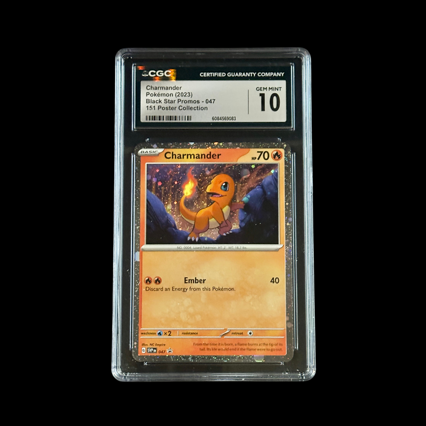 Pokemon Slab Charmander 047 CGC 10 Gem 2023