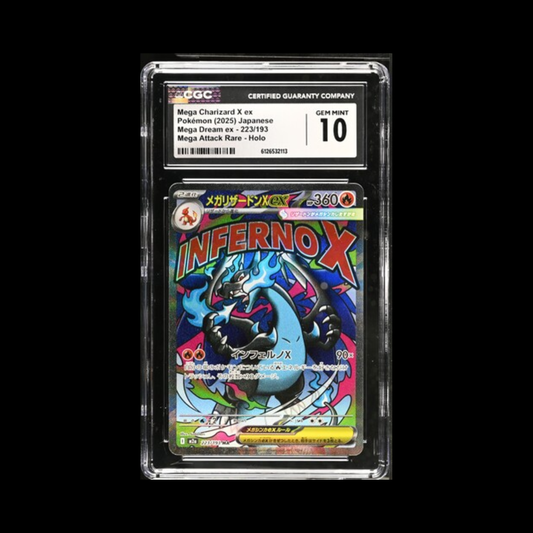 Pokemon JP Slab Mega Charizard X EX 223 CGC 10 Gem 2025