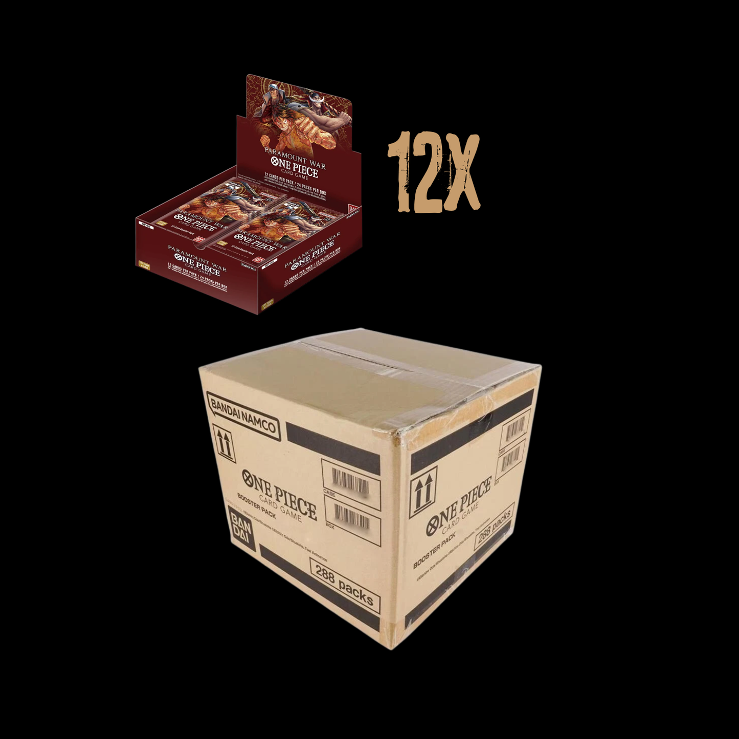 One Piece Paramount War 12x Booster Box Sealed Case OP-02