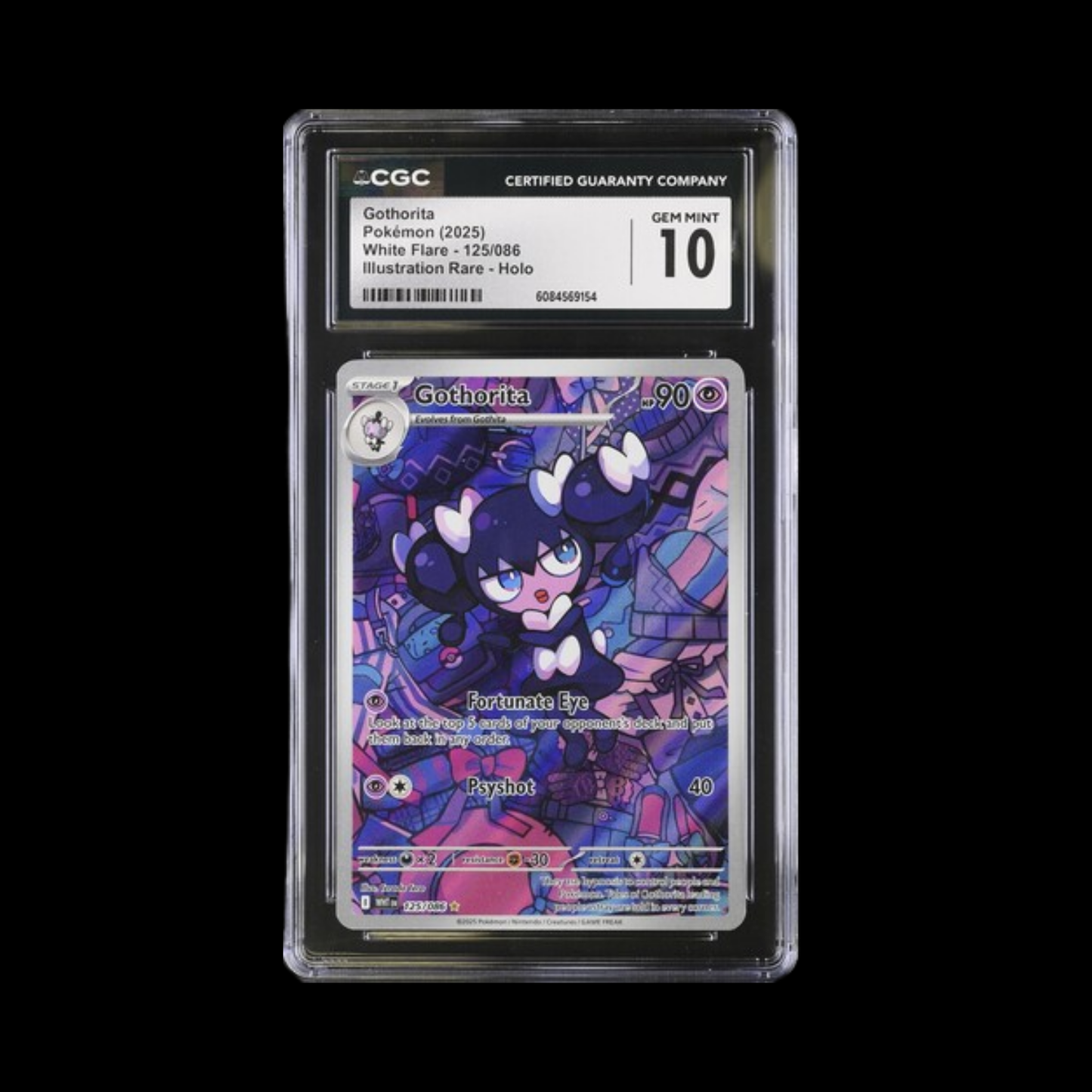 Pokemon Slab Gothorita 125 2025 CGC 10 Gem Mint
