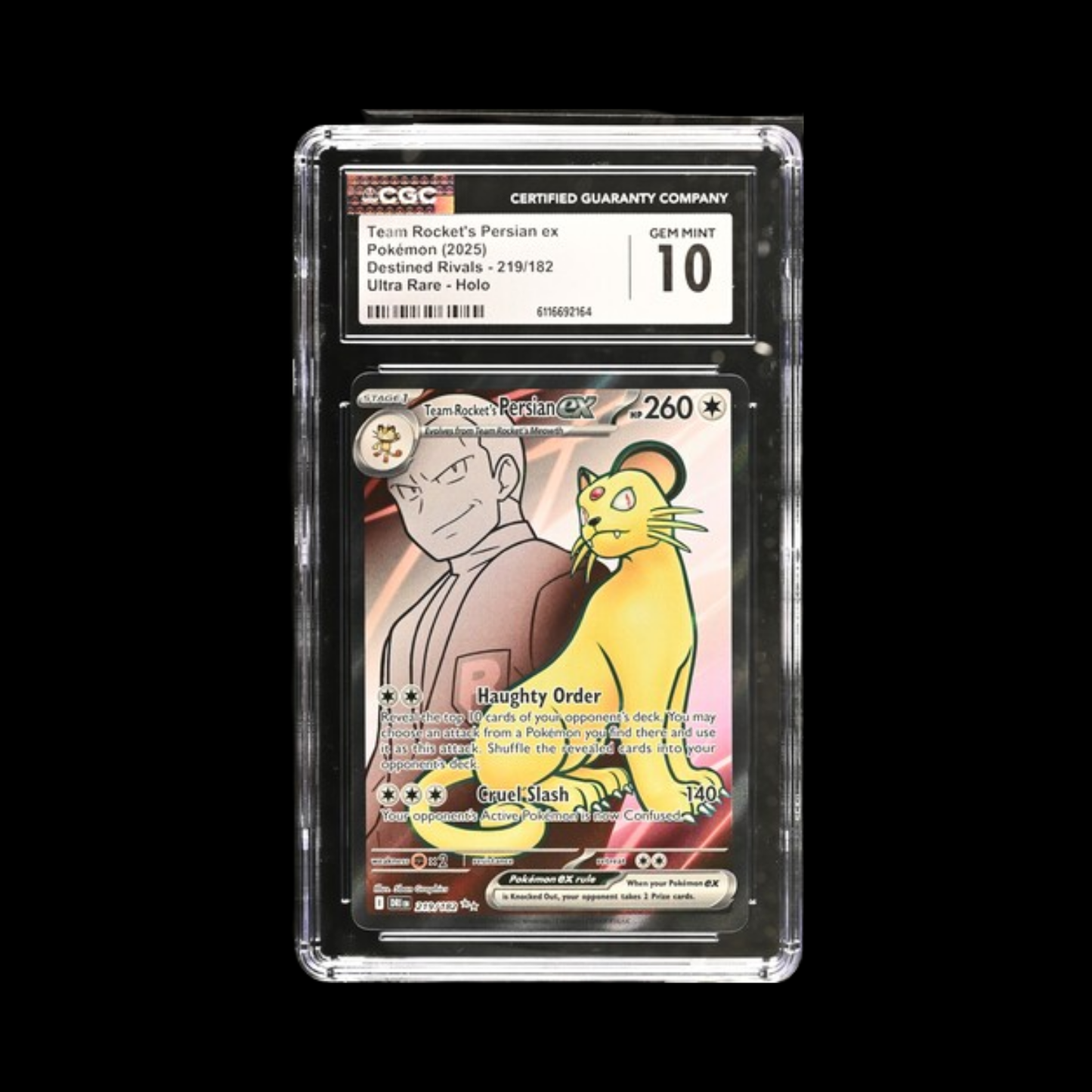 Pokemon Slab Team Rocket's Persian Ex CGC 10 Gem 2025