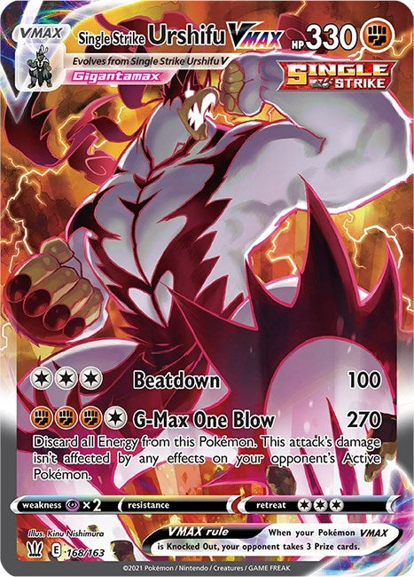 Single Strike Urshifu VMAX (Alternate Art Secret) (168/163) (SWSH05)