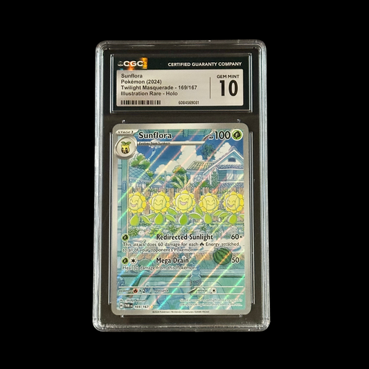 Pokemon Slab Sunflora 169/167 CGC 10 Gem 2024