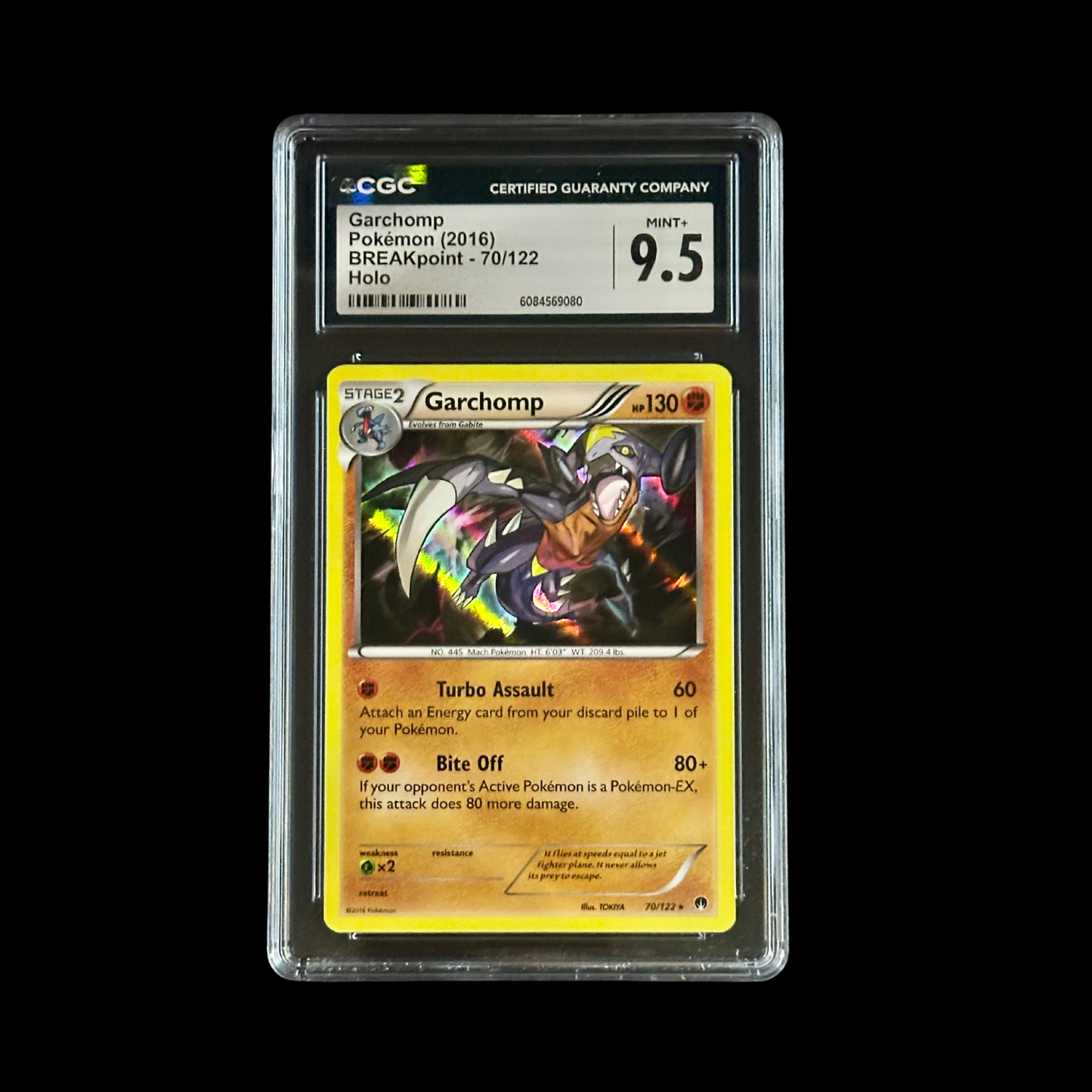 Pokemon Slab Garchomp Holo 70/122 CGC 9.5 Mint+ 2016