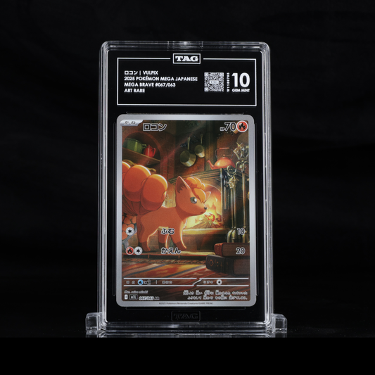 Pokemon JP Slab Vulpix 067 Tag 10 Gem 2025