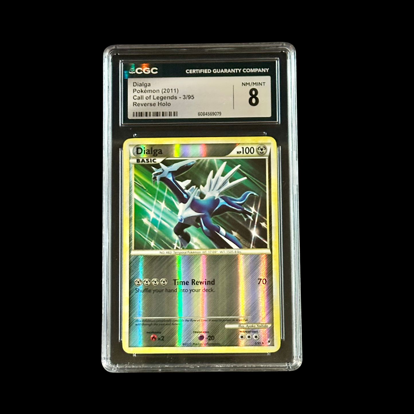 Pokemon Slab Dialga Reverse Holo 3/95 CGC 8 NM 2011
