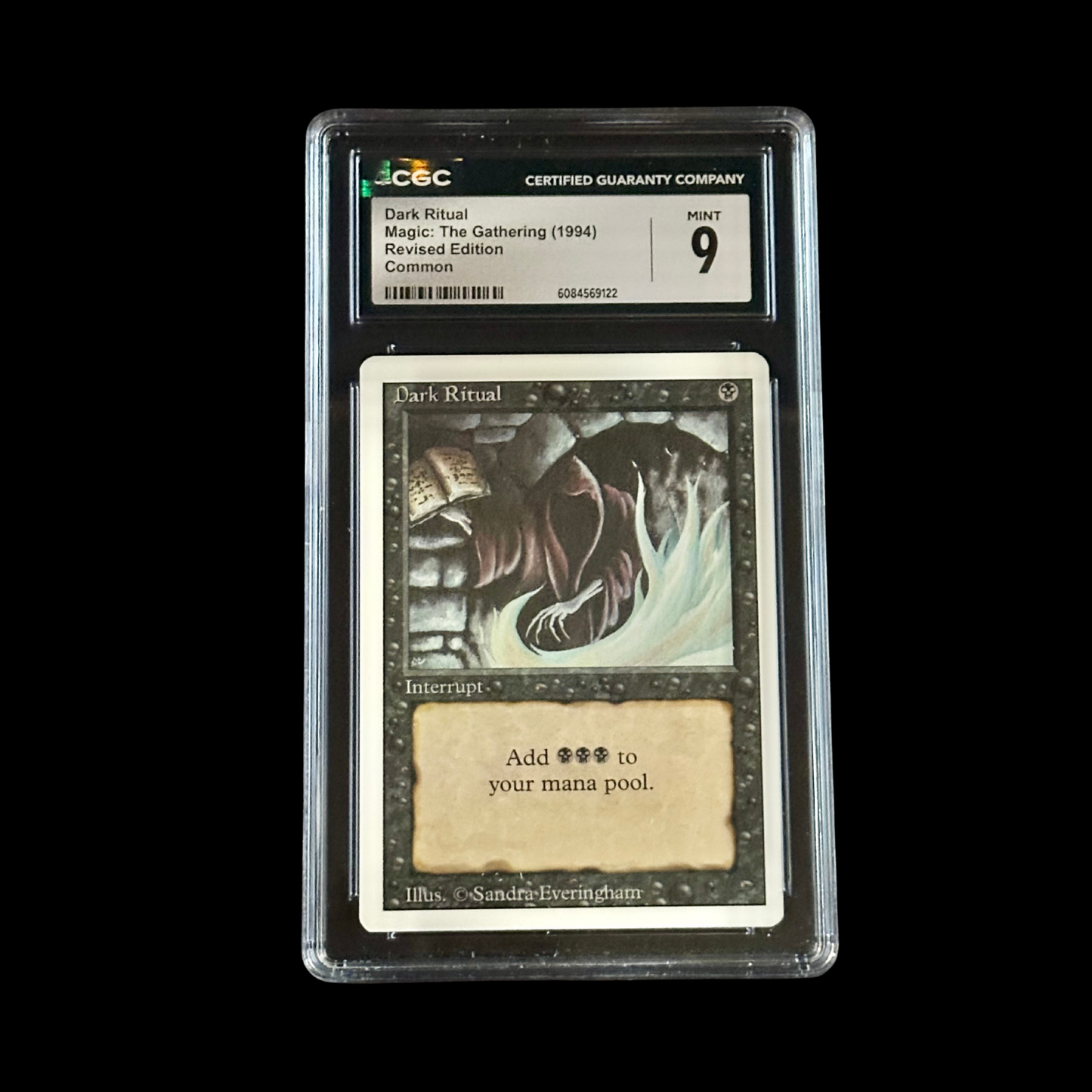 MTG Magic The Gathering Slab Dark Ritual Revised CGC 9 Mint 1994