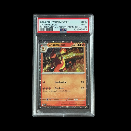 Pokemon Slab Charmeleon MEW EN Holo 005/165 PSA 9 Mint 2024