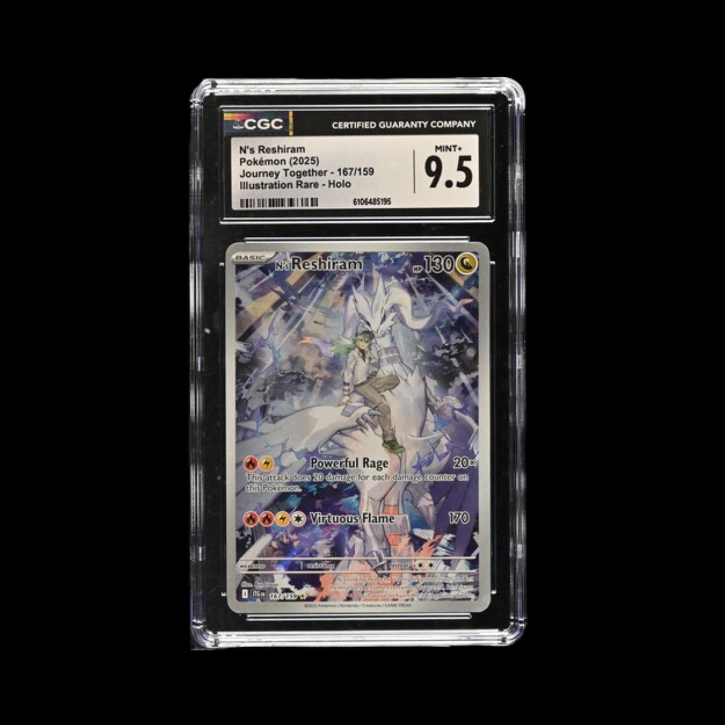 Pokemon Slab Reshiram 167 CGC 9.5 Mint+