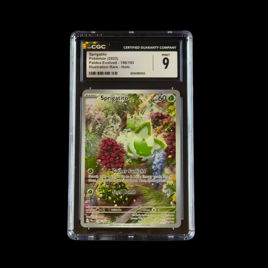 Pokemon Slab Sprigatito 196 CGC 9 Mint 2023