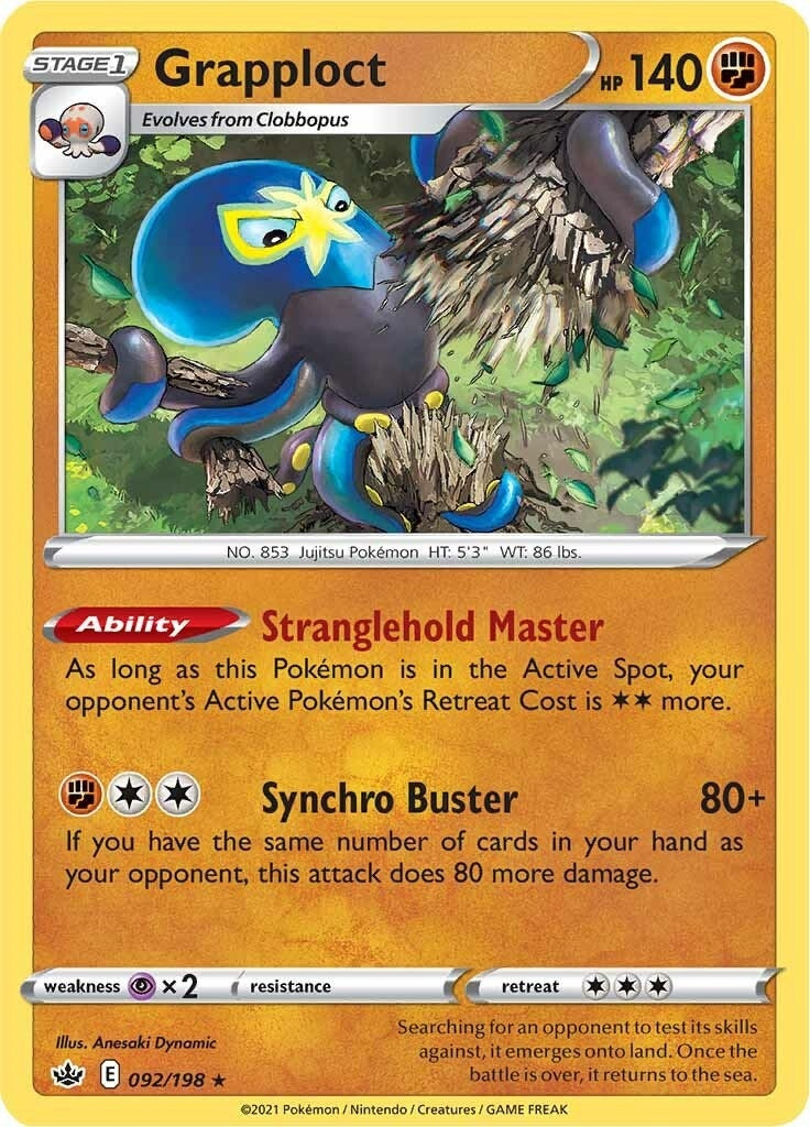 Grapploct (092/198) (SWSH06: Chilling Reign) (SWSH06)