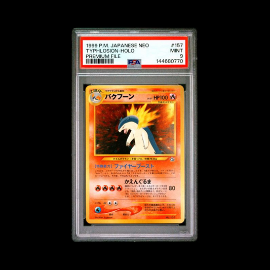 Pokemon JP Slab Typhlosion 157 Holo PSA 9 Mint 1999