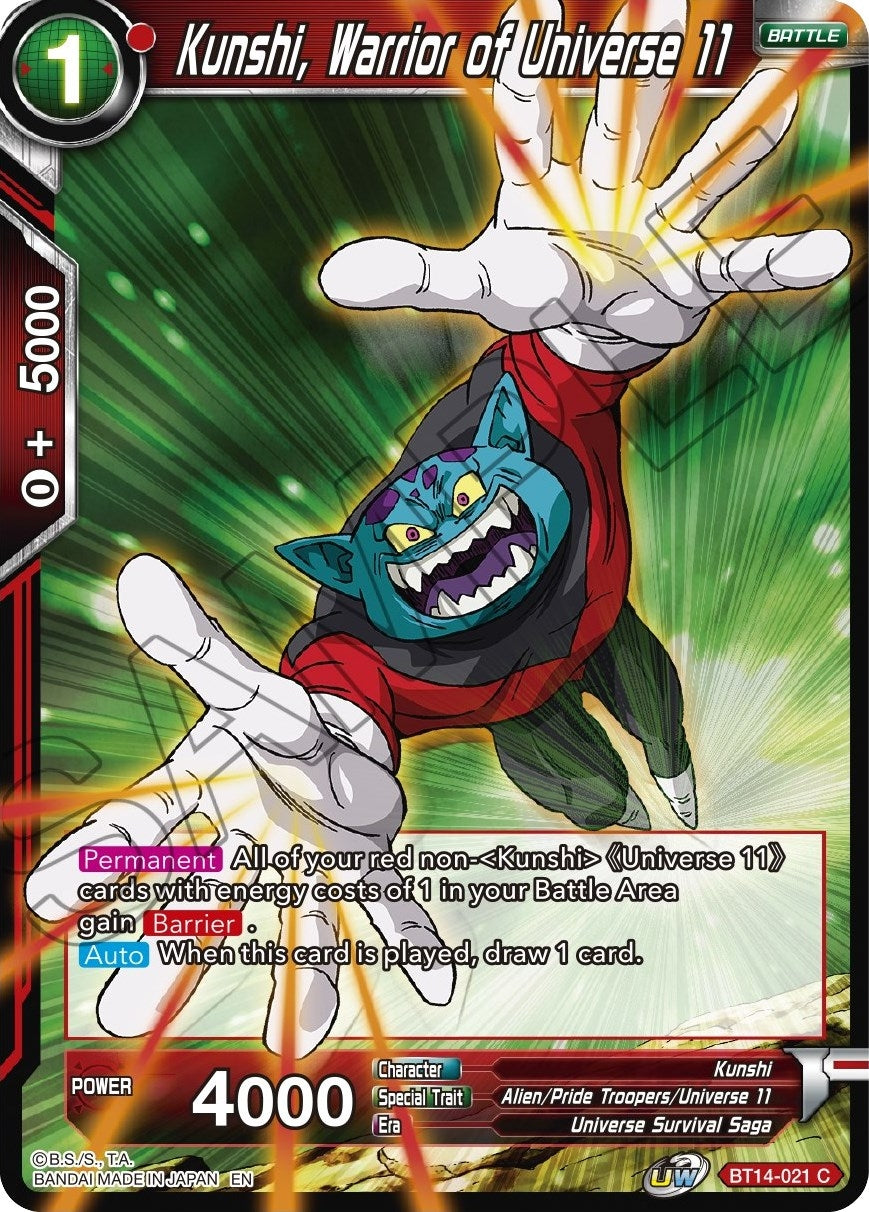 Kunshi, Warrior of Universe 11 (BT14-021) (Cross Spirits) (DBS-B14)