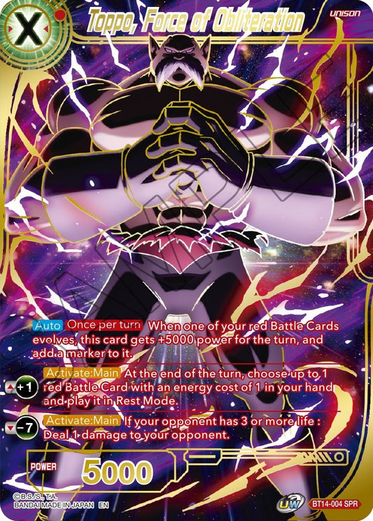 Toppo, Force of Obliteration (SPR) (BT14-004) (DBS-B14)