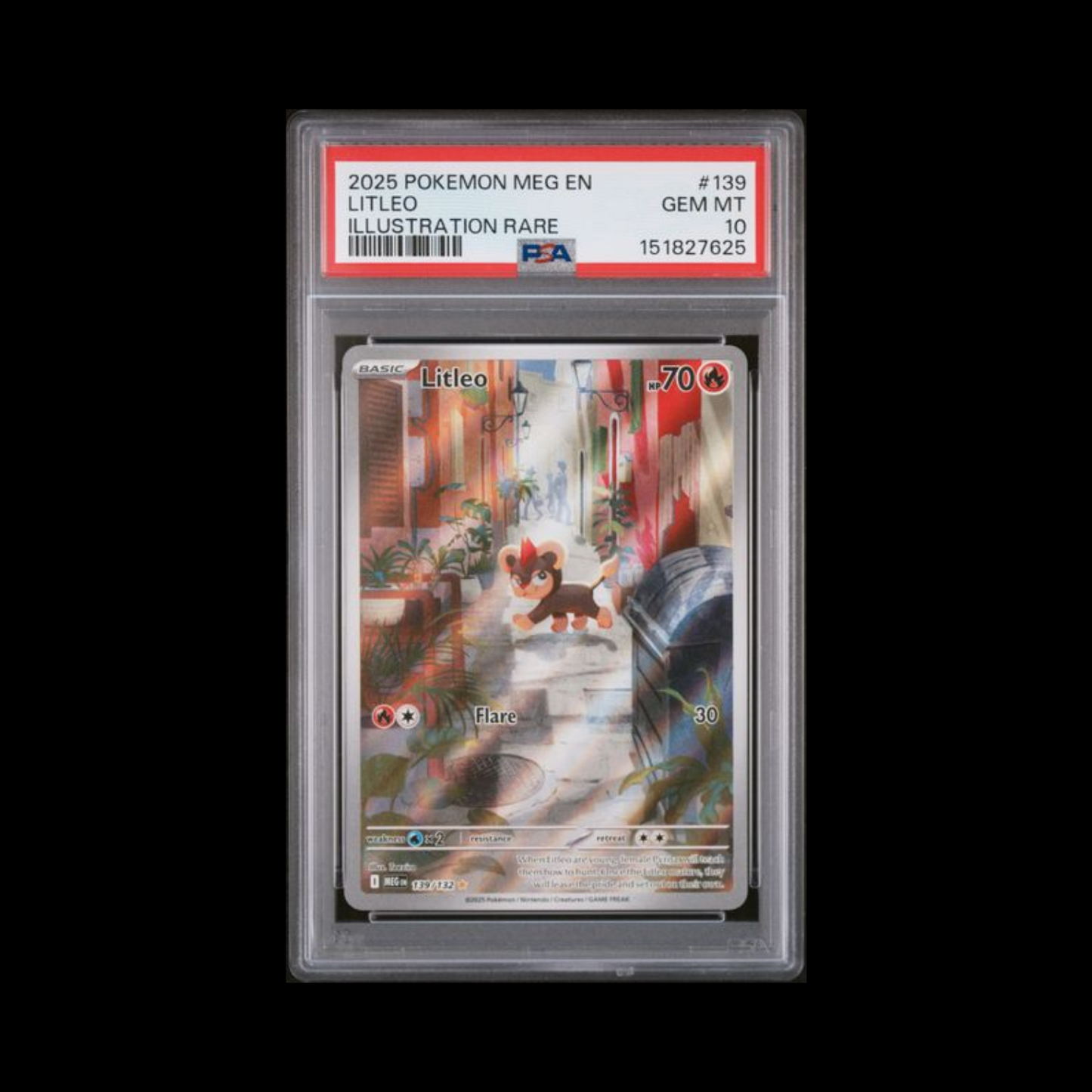 Pokemon Slab Litleo 139 PSA 10 Gem 2025