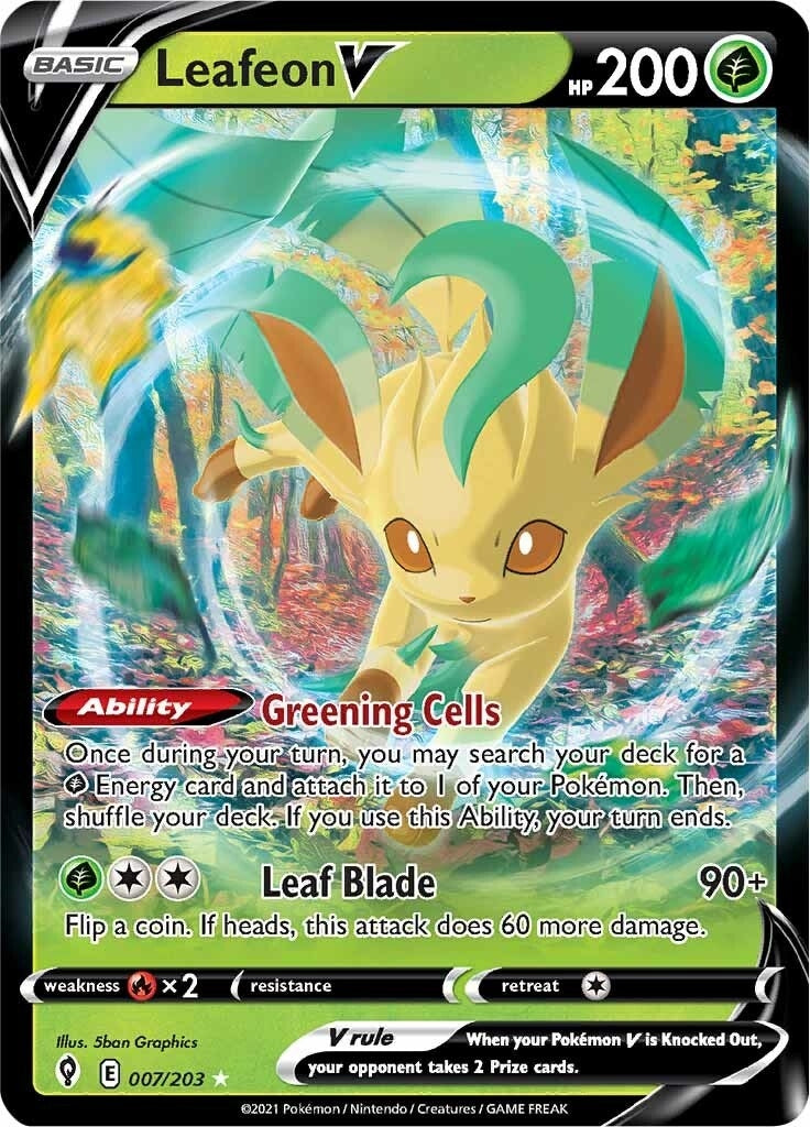 Leafeon V (007/203) (SWSH07: Evolving Skies) (SWSH07)
