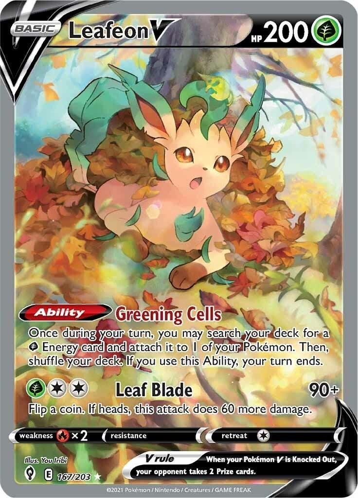 Leafeon V (Alternate Full Art) (167/203) (SWSH07)