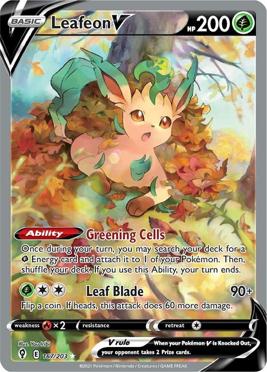 Leafeon V (Alternate Full Art) (167/203) (SWSH07)