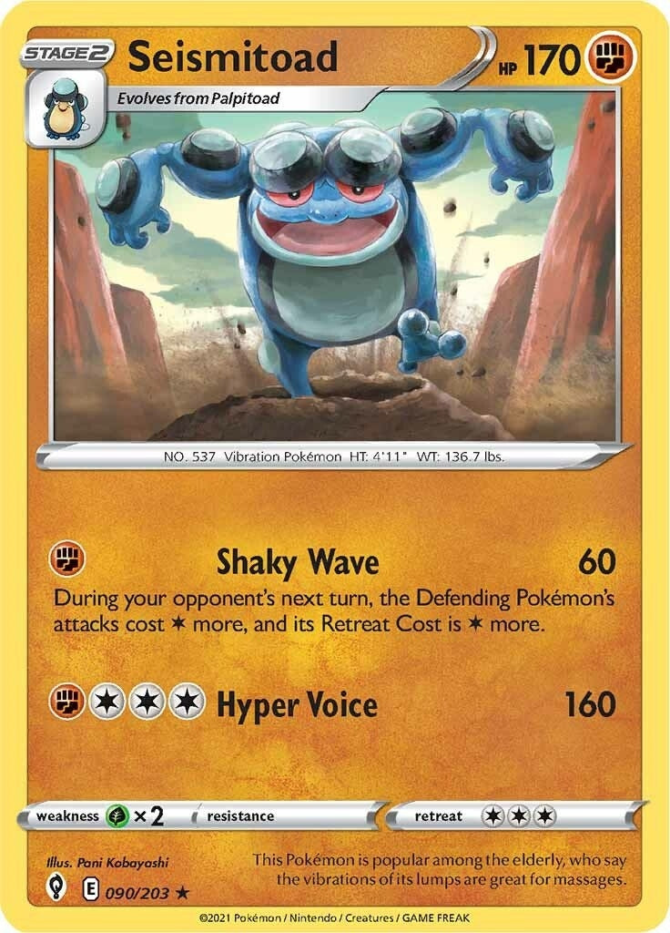 Seismitoad (090/203) (SWSH07: Evolving Skies) (SWSH07)