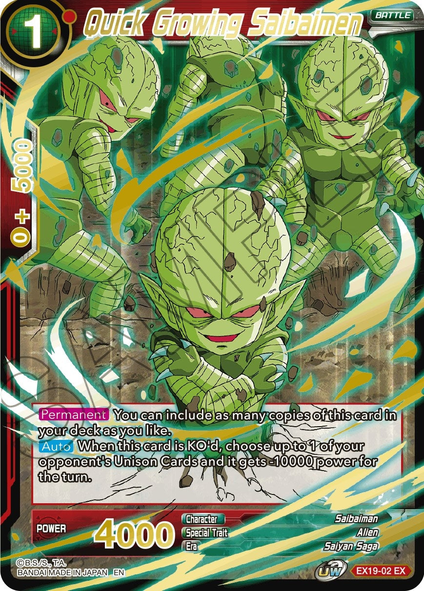 Quick Growing Saibaimen (EX19-02) (Special Anniversary Set 2021) (DBS-BE19)