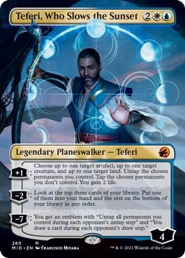 Teferi, Who Slows the Sunset (Borderless) (280) (MID)