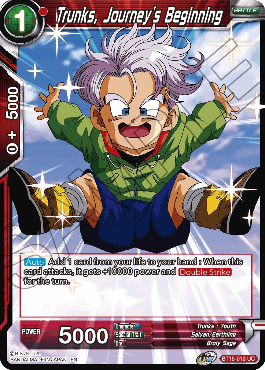 Trunks, Journey's Beginning (BT15-013) (Saiyan Showdown) (DBS-B15)