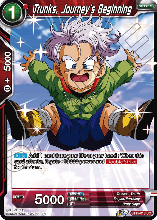 Trunks, Journey's Beginning (BT15-013) (Saiyan Showdown) (DBS-B15)