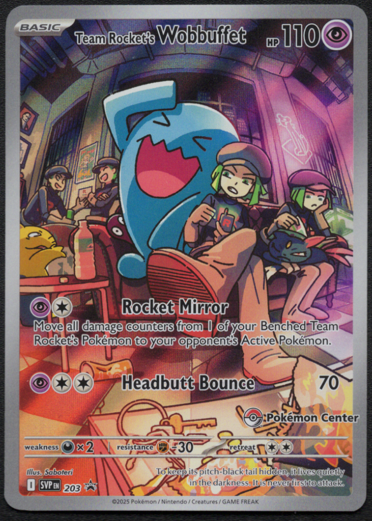 Team Rocket's Wobbuffet (Pokemon Center Exclusive) (203) (SVP)