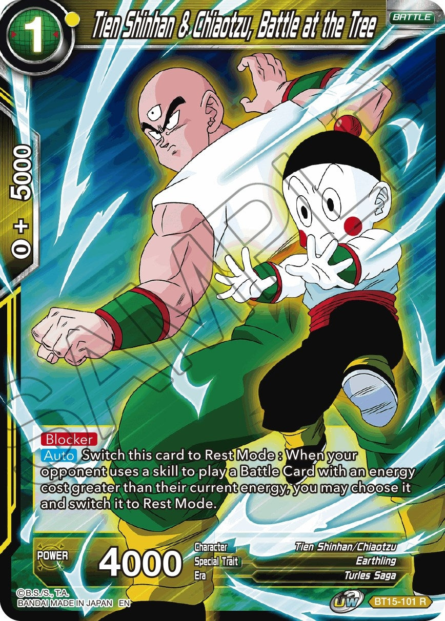 Tien Shinhan & Chiaotzu, Battle at the Tree (BT15-101) (Saiyan Showdown) (DBS-B15)