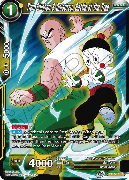 Tien Shinhan & Chiaotzu, Battle at the Tree (BT15-101) (Saiyan Showdown) (DBS-B15)