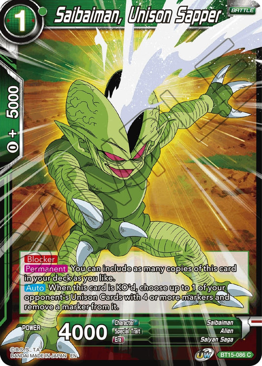 Saibaiman, Unison Sapper (BT15-086) (Saiyan Showdown) (DBS-B15)