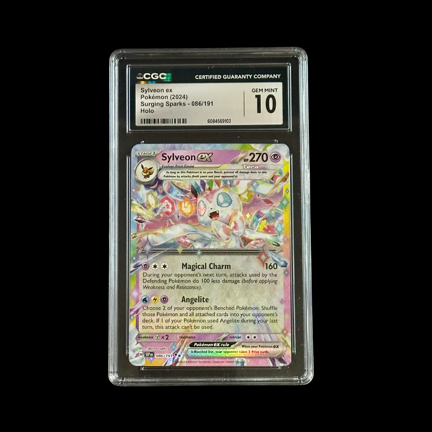 Pokemon Slab Sylveon EX 086/191 CGC 10 Gem 2024